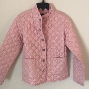 RALPH LAUREN Girls light weight quilted PINK jacket